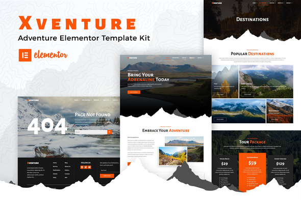 Xventure - Travel Elementor Template-Kit